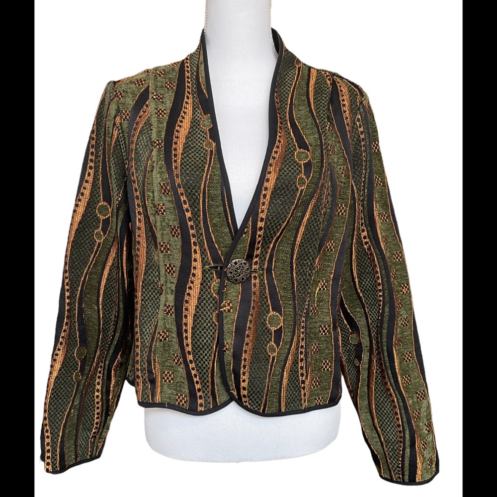Women’s Reversible Patterned Light Jacket, Size M… - image 1